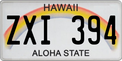 HI license plate ZXI394
