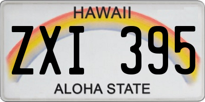 HI license plate ZXI395