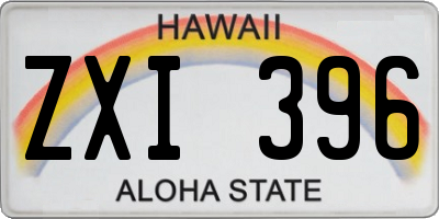 HI license plate ZXI396