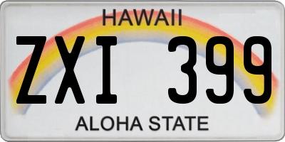 HI license plate ZXI399