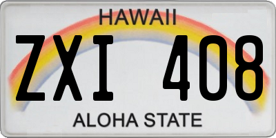HI license plate ZXI408