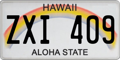 HI license plate ZXI409