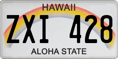 HI license plate ZXI428