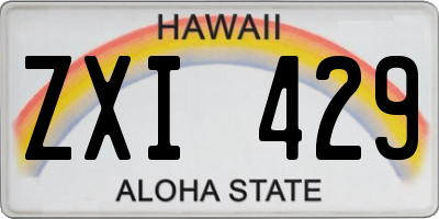 HI license plate ZXI429