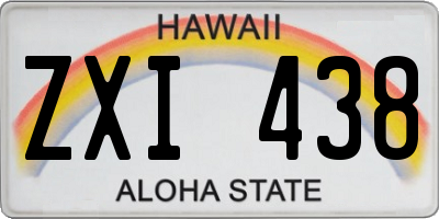 HI license plate ZXI438