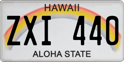 HI license plate ZXI440