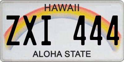 HI license plate ZXI444