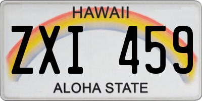 HI license plate ZXI459