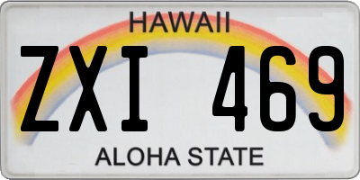 HI license plate ZXI469