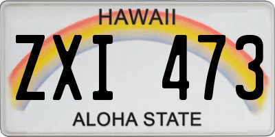 HI license plate ZXI473