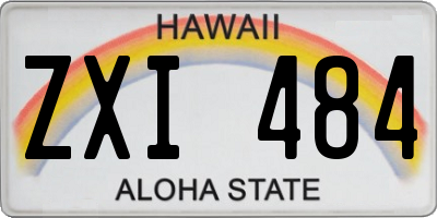 HI license plate ZXI484