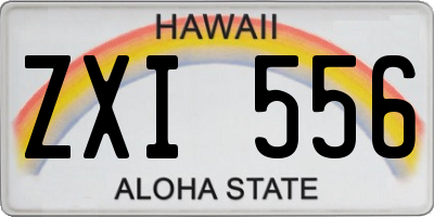 HI license plate ZXI556