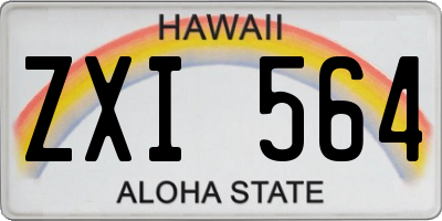 HI license plate ZXI564