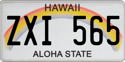 HI license plate ZXI565