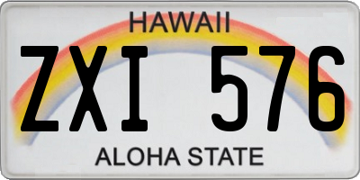 HI license plate ZXI576