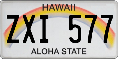 HI license plate ZXI577