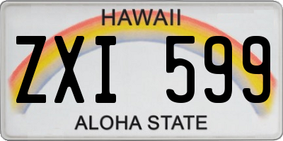 HI license plate ZXI599