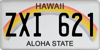 HI license plate ZXI621