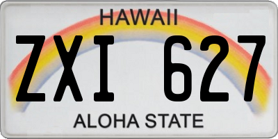 HI license plate ZXI627