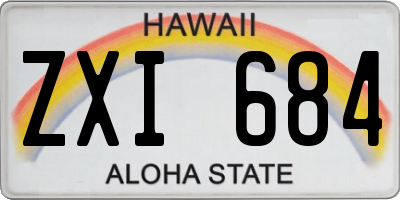 HI license plate ZXI684
