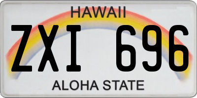 HI license plate ZXI696