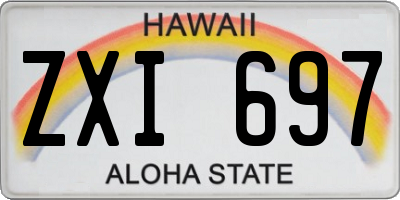 HI license plate ZXI697