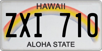 HI license plate ZXI710