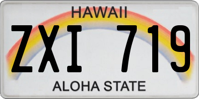 HI license plate ZXI719