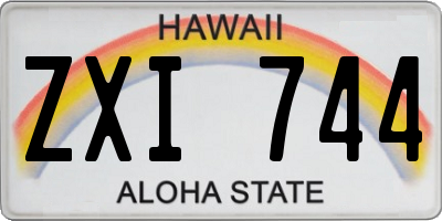 HI license plate ZXI744