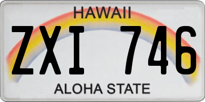 HI license plate ZXI746