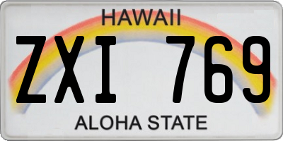 HI license plate ZXI769