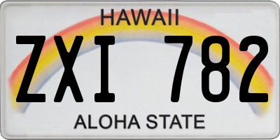 HI license plate ZXI782