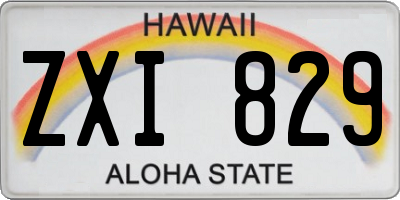 HI license plate ZXI829