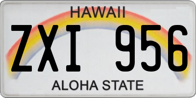 HI license plate ZXI956