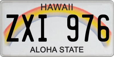 HI license plate ZXI976