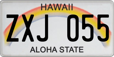 HI license plate ZXJ055