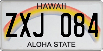 HI license plate ZXJ084