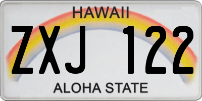 HI license plate ZXJ122