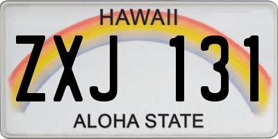 HI license plate ZXJ131