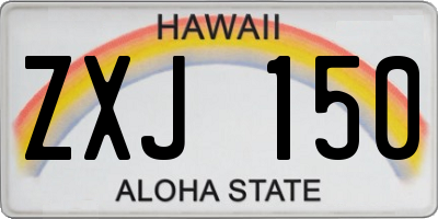 HI license plate ZXJ150