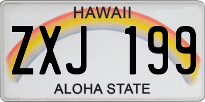 HI license plate ZXJ199