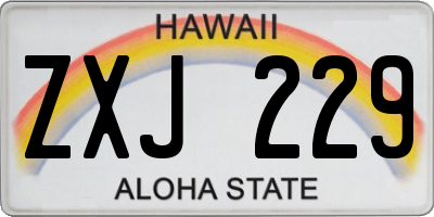 HI license plate ZXJ229