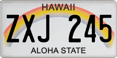 HI license plate ZXJ245