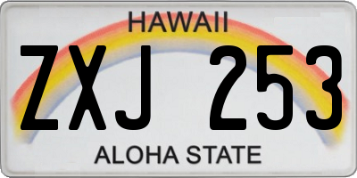 HI license plate ZXJ253