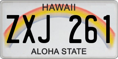 HI license plate ZXJ261