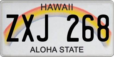 HI license plate ZXJ268