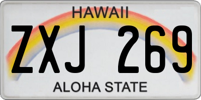 HI license plate ZXJ269