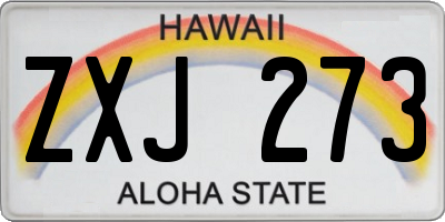 HI license plate ZXJ273