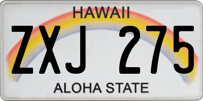 HI license plate ZXJ275