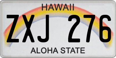 HI license plate ZXJ276